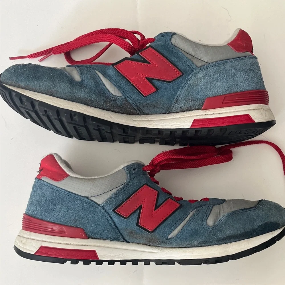 New Balance Red and Blue Gray Sneakers